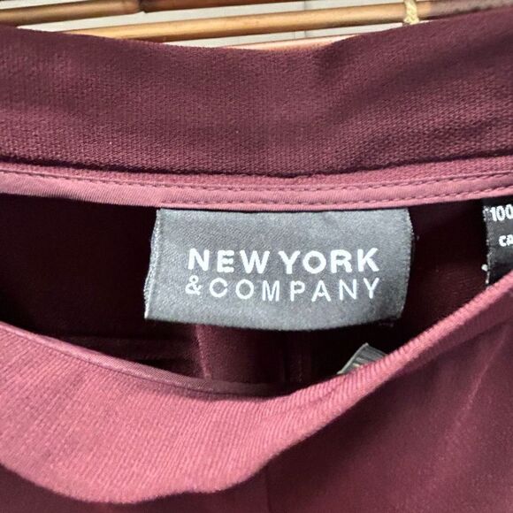 New York Company Size 18W Burgandy NWT Wide Cuffed Dress Pants - Picture 6 of 6